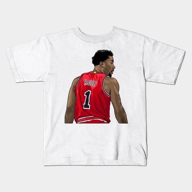 Derrick Rose | Chicago Bulls Kids T-Shirt by ActualFactual